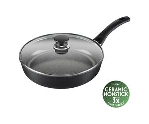 BALLARINI Bari Sauteuse avec couvercle, 28 cm, Aluminium, Revêtement antiadhésif en céramique