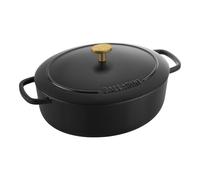 BALLARINI Bellamonte Cocotte 23 cm, Ovale, Noir mat, Fonte
