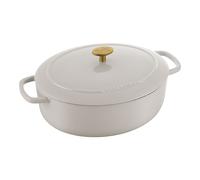 BALLARINI Bellamonte Cocotte 29 cm, Ovale, Blanc ivoire, Fonte
