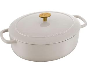 BALLARINI Bellamonte Cocotte Poêle ovale en fonte émaillée Blanc ivoire 31 cm 5,5 l
