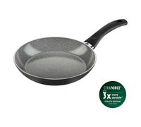 BALLARINI Bologna Poêle à frire en aluminium et céramique anti-adhésive anti-rayures pour tous types de plaques de cuisson, compatible avec l'induction, fabriquée en Italie, noir/gris 24 cm