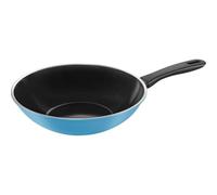 BALLARINI Caprera Wok, 28 cm, Aluminium, Compatible induction, Revêtement antiadhésif en céramique, Fabriqué en Italie, Bleu