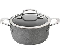 BALLARINI Casserole haute en aluminium anti-adhésive pour induction avec poignées et couvercle ligne Salina, diamètre 24 cm