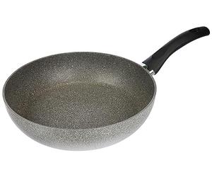 Ballarini Sauteuse Haute, Ronde, ∅ 28 cm, Aluminium, Revêtement Anti-Adhésif Granitium, Indicateur de Température ThermoPoint, Gris Pierre, série Ferrara Granitium