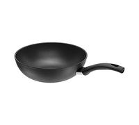 BALLARINI Wok, Ronde, ∅ 28 cm, Aluminium, Revêtement Anti-Adhésif, Indicateur de Température ThermoPoint, Noir, série Rialto