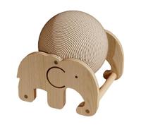 Balle À Gratter pour Chat - Jouet À Gratter en Bois De Sisal, Roue d'exercice Interactive D'intérieur avec Base Antidérapante | Protecteur De Meubles Et Cadeaux De Décoration Intérieure pour Chatons,