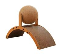 Balle à gratter pour chat | Jouet interactif en sisal avec base ondulée | Balle rotative en sisal pour chaton, chambre à coucher, salon, appartement, maison, balcon, terrasse, extérieur