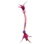 Balle à la menthe poivrée pour chat - Filet élastique pour chat - Jouet en plumes avec clochette - Stimule l'instinct de chasse - Favorise le mouvement - Sûr et robuste - Parfait pour les chatons