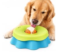 Balle à lancer pour chien avec boule rotative en silicone pour yaourt et | Boule rotative à 360°, favorise une alimentation calme, pour des friandises liquides et des aliments humides