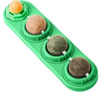 Balle à lécher à l'herbe à chat, à fixer au mur, jouet à mâcher et à lécher pour chats, balle énergétique pour chat, idéale pour le jeu, l'entraînement, l'exercice, le divertissement et la stimulation