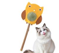 Balle à lécher pour chat, boules à lécher l'à chat pour chats - Boules de nettoyage des dents, jouets à à chat, hibou de dessin animé - Jouet à mâcher pour augmenter l'appétit, jouets naturels et sain