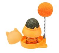 Balle - à lécher rotatives avec base à ressort | Bulles comestibles saines pour chats | Jouet pour le nettoyage des dents - Collation d'entraînement de récompense d'intérieur