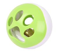 Balle a LED pour chat ø 6.4 cm avec grelot et bruit oiseau Rango vert-blanc
