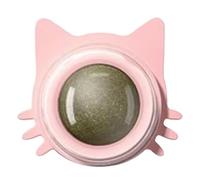 Balle à mâcher à l' à chat - Jouet interactif à mâcher - Boule créative à mâcher - Pour nettoyer les dents des animaux de compagnie - Pour le nettoyage des dents - Au mur, au sol, à la fenêtre -