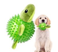 Balle à picots pour chien | Grenouille/hérisson Jouet flottant pour chien, balles couinantes, à mâcher agressif en caoutchouc naturel, jouets en peluche pour le nettoyage des dents