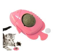 Balle à pincer pour chat,boules à pincer pour chat,Boule murale rotative à 360° avec à chat pour nettoyer les dents - Friandises murales saines et mignonnes en forme de poisson pour chat, pour lit, ca