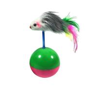 Balle à plumes pour chat - Jouet intelligent pour chat | Jouet pour chat avec balle interactive avec plume | Jouet portable pour chat avec plumes colorées | Balles pour interaction en intérieur