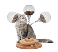 Balle à pour chat avec plume | Distributeur de balle à pour chat - Distributeur de nourriture lente pour chats/petits chiens, répond aux besoins des chats et des petits chiens