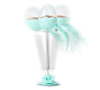 Balle à ventouse pour chat | Puzzle de friandises pour chat avec plumes et lumière, ventouse pour chat, jouet interactif à alimentation lente pour la chasse