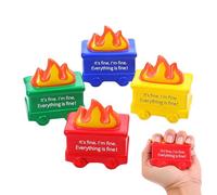 Balle Anti-Stress,4 Pièces Balles Drôles et Positives | Fidget À Presser De Feu,pour Collègues Adultes Bureaux Maison Équipe Déplacements Appréciation