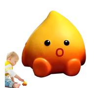 Balle anti-stress à montée lente - Adorable spongieux de feu, soulage la pression douce, gadget sensoriel esthétique, figurine de dessin animé pliable | Mousse tactile apaisante pour les bureaux de tr