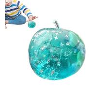 Balle Anti-Stress À Presser | Pâte Fruitée Semi-Transparente À Pincer - Balle Sensorielle Mignonne en Silicone Thème Mer avec Paillettes Intégrées - pour Adultes Étudiants Famille Travail École Voyage