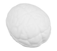Balle Anti-Stress Cerveau PU Blanc 7cm, Jouet Squishy à Presser