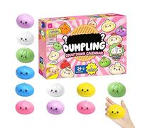 Balle Anti-Stress Dumpling | Calendrier de Décompte Jouet Sensoriel à Manipuler,Accessoire De Libération Émotionnelle,pour Adultes Bureau Maison École Travail Voyages Anniversaire Cadeaux Fête