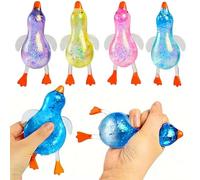 Balle anti-stress en forme de canard mignon - Boules extensibles en gel scintillant - Fidget sensoriel doux à rebond lent - Boule de sucre douce pour soulager le stress