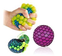 Balle anti-stress - GENERIQUE - GENERIC - 7 cm - Fluorescente - En filet