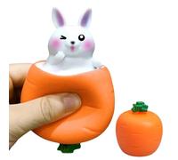 Balle Anti-Stress Lapin De Pâques, Jouet Lapin Carotte Pop-up Balle De Décompression Sensorielle Fidget Jouets pour Les en-fants pour Le Soulagement du Stress, AmusantLapin Faveur De Pâques