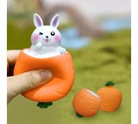 Balle Anti-Stress Lapin De Pâques, Jouet Lapin Carotte Pop-up Balle De Décompression Sensorielle Fidget Jouets pour Les en-fants pour Le Soulagement du Stress, AmusantLapin Faveur De Pâques
