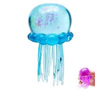 Balle Anti-Stress Méduse, Jouet Squishy Méduse à Paillettes, Fidget pour soulager Le Stress, Matériau TPR Doux et Portable, Jouet Anti-Stress pour Adultes (Bureau, École et Voyage) (Blue)