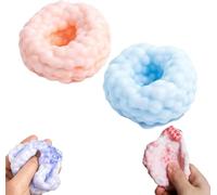 Balle Anti-Stress Moelleuse et croquante, Balle Moelleuse avec Billes, balles sensorielles à Texture glacée, balles Souples et malléables, balles à Rebond Lent pour soulager l'anxiété (2PCS-A)