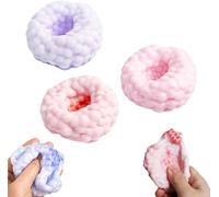 Balle Anti-Stress Moelleuse et croquante, Balle Moelleuse avec Billes, balles sensorielles à Texture glacée, balles Souples et malléables, balles à Rebond Lent pour soulager l'anxiété (3PCS-B)