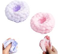 Balle Anti-Stress Moelleuse et croquante, Balle Moelleuse avec Billes, balles sensorielles à Texture glacée, balles Souples et malléables, balles à Rebond Lent pour soulager l'anxiété (2PCS-B)