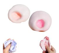 Balle Anti-Stress Moelleuse et croquante, Balle Moelleuse avec Billes, balles sensorielles à Texture glacée, balles Souples et malléables, balles à Rebond Lent pour soulager l'anxiété (2PCS-D)