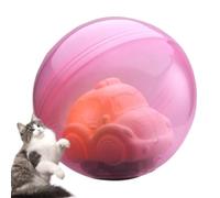 Balle automatique pour chat, jouet interactif pour chat, rechargeable par USB, forme de tortue avec lumières et musique pour jeux d'intérieur, jeu d'exercice