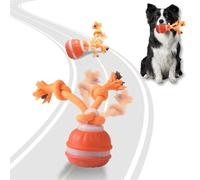 Balle Chien Interactif,Jouets pour Chiens Interactive Intelligent Rechargeable,Interactive Balle Chien Qui Bouge Toute Seule pour Chiot/Chiens de Petite,Jouet Chien Occupation avec Corde à Mâcher (B)