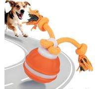 Balle Chien Interactif, Jouets Pour Chiens Interactive Intelligent Rechargeable, Jouet Chien Occupation Avec Corde à Mâcher, Balle Chiot Qui Bouge Toute Seule Pour Petits Et Moyens Chiens (Orange)