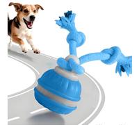 Balle Chien Interactif, Jouets pour Chiens Interactive Intelligent Rechargeable, Jouet Chien Occupation avec Corde à Mâcher, Balle Chien Qui Bouge Toute Seule pour Chiot/Chiens de Petite (Bleu)
