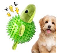 Balle couineuse en caoutchouc pour chien - Jouet à mâcher en caoutchouc naturel agressif pour chien, grenouille, hérisson, jouet flottant pour chien | Jouet agressif en caoutchouc naturel pour le