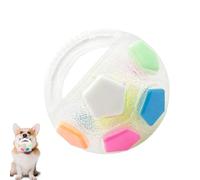 Balle couineuse indestructible | Jouet couineur rond interactif pour chien, fournitures d'entraînement pour animaux de compagnie pour mâcheurs agressifs à rapporter et jouer