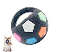 Balle couineuse indestructible - Jouet rond interactif pour chien, 13 cm, améliore l'implication de la balle à mâcher pour les mâcheurs agressifs | Fournitures de dressage pour animaux de compagnie