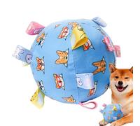 Balle couineuse pour chien, jouet interactif à rapporter pour chiots, 15 x 15 cm, design robuste et polyvalent, jouet compact résistant à l'usure pour la maison, la cour et les jeux en plein air