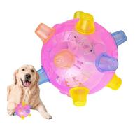 Balle d'activation de saut pour chiens, balle rebondissante colorée avec lumière et musique, alimentée par piles, jouet interactif pour animaux de compagnie qui bouge et danse pour garder le mec