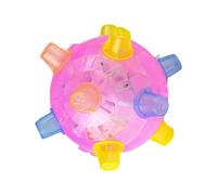 Balle d'activation de saut pour chiens, jouet en caoutchouc élastique clignotant, balle lumineuse interactive pour chiot, jouet pour chien, jouet à rire indestructible, distributeur de jouet