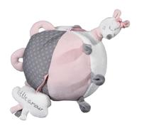 Balle d'activité bébé en velours - lilibelle rose TU