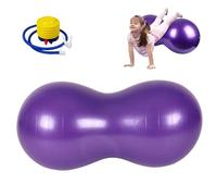 Balle d'arachide 35 x 18 pouces Ballon d'exercice anti éclatement avec une pompe à air Boule de cacahuète en PVC épais pour thérapie pour enfants Grossesse Balle de yoga portable pour la salle