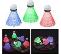 Balle De Badminton, 4 Led Volant De Badminton, Volants En Nylon Plume, Multicolore À Grande Vitesse Avec Stabilité Et Durabilité Pour Sportives Intérieur Et Extérieur, Formation, Divertissement